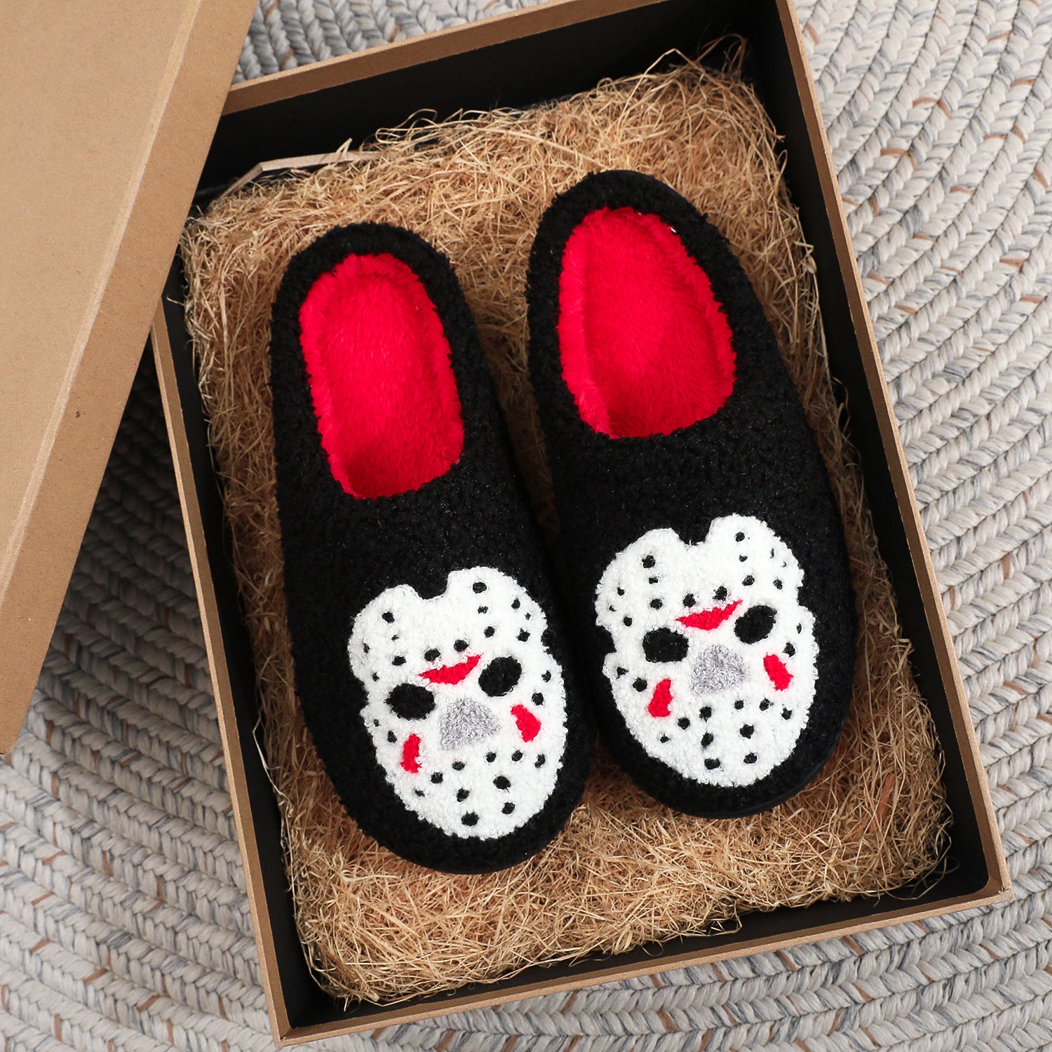 Wholesale  Cotton Slippers Autumn and Winter Home Halloween Indoor Non-Slip Cotton Slippers Fleece-Lined Warm Home Couple